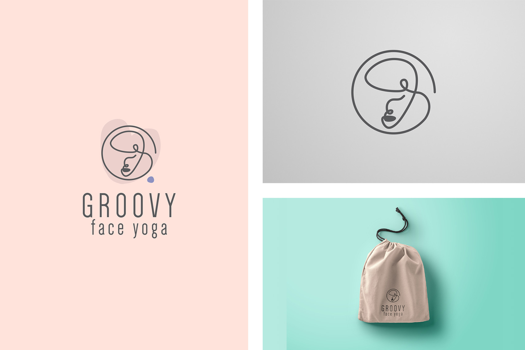 groovy-face-yoga-lift-brand-logo-vrecka-znak-oblikovanje